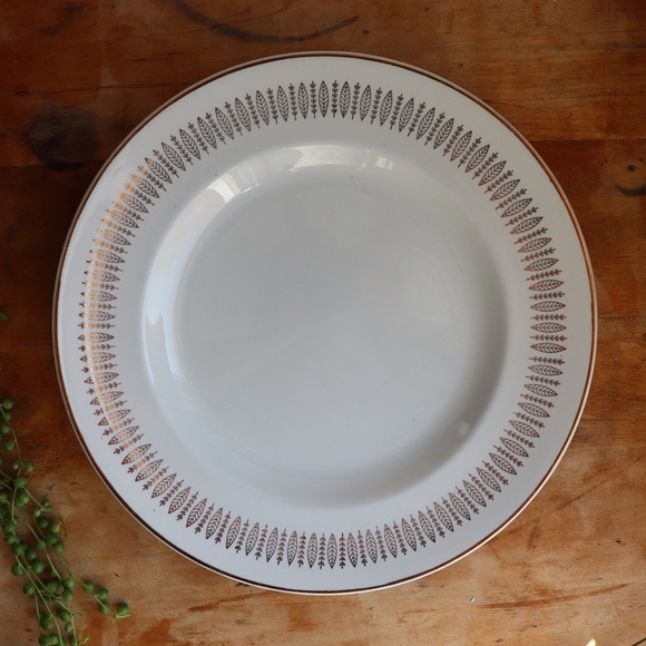 Mid-century Royal Knight RKN1 White and Gold Dinner Plate - Picture 1 of 6